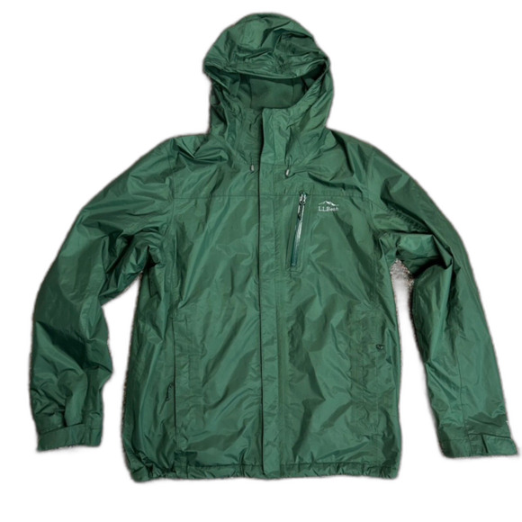 L.L. Bean NWOT Green Trail Model Fleece Lined Hooded Water Resistant Jacket Sz L - Picture 2 of 15